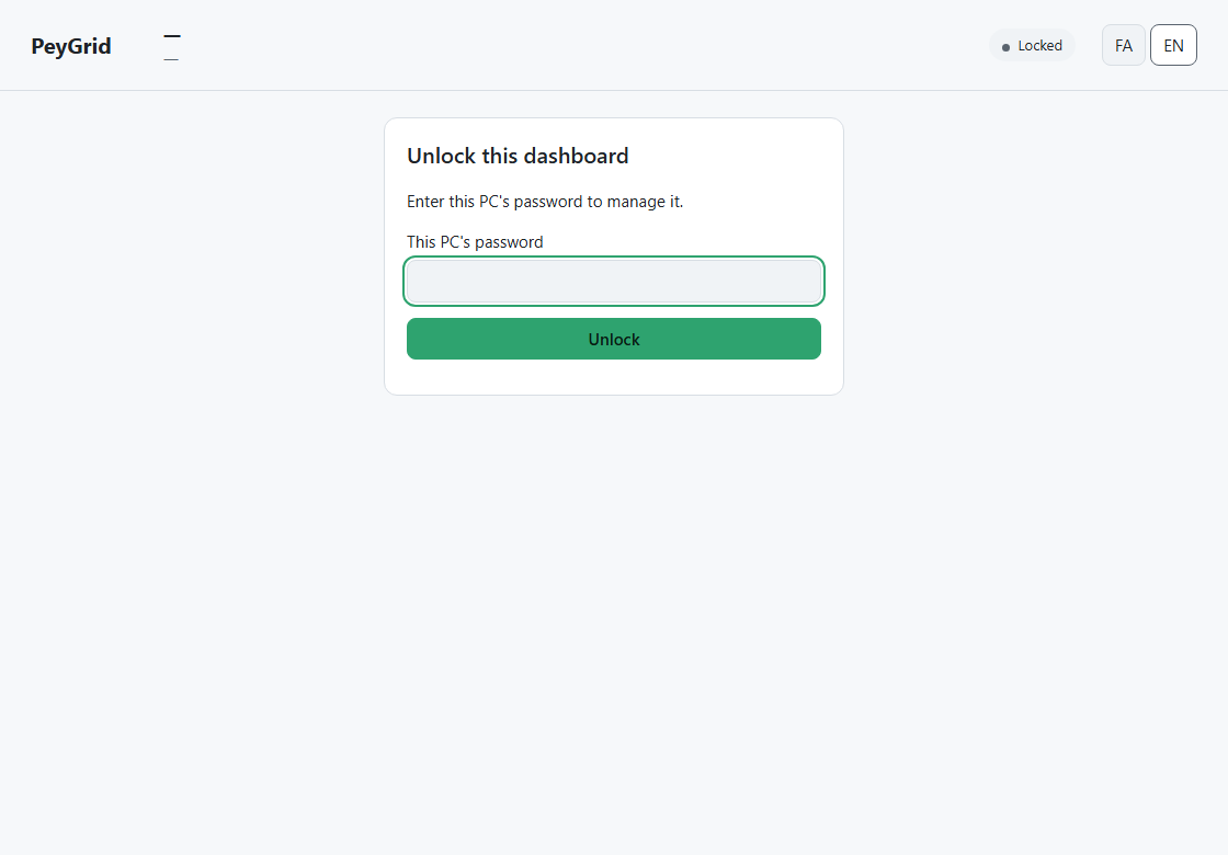 Unlock the PeyGrid window